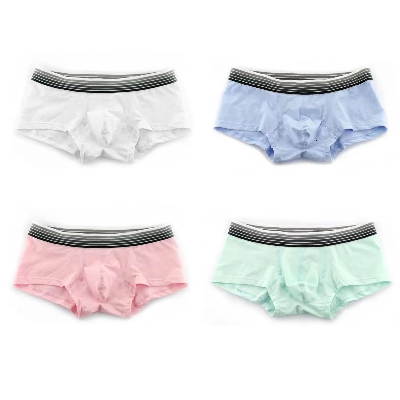 Slip sportivi da uomo in cotone traspirante e confortevole, a vita bassa, con pochette a sbalzo e assorbimento del sudore, per un sollevamento dei glutei
