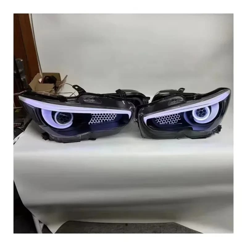 Modified Head Lamp For Infiniti Q50 Sedan 2014-2023 Year RGB LED Headlight Custom Turbine Halo Demon Angry Eye Front Light