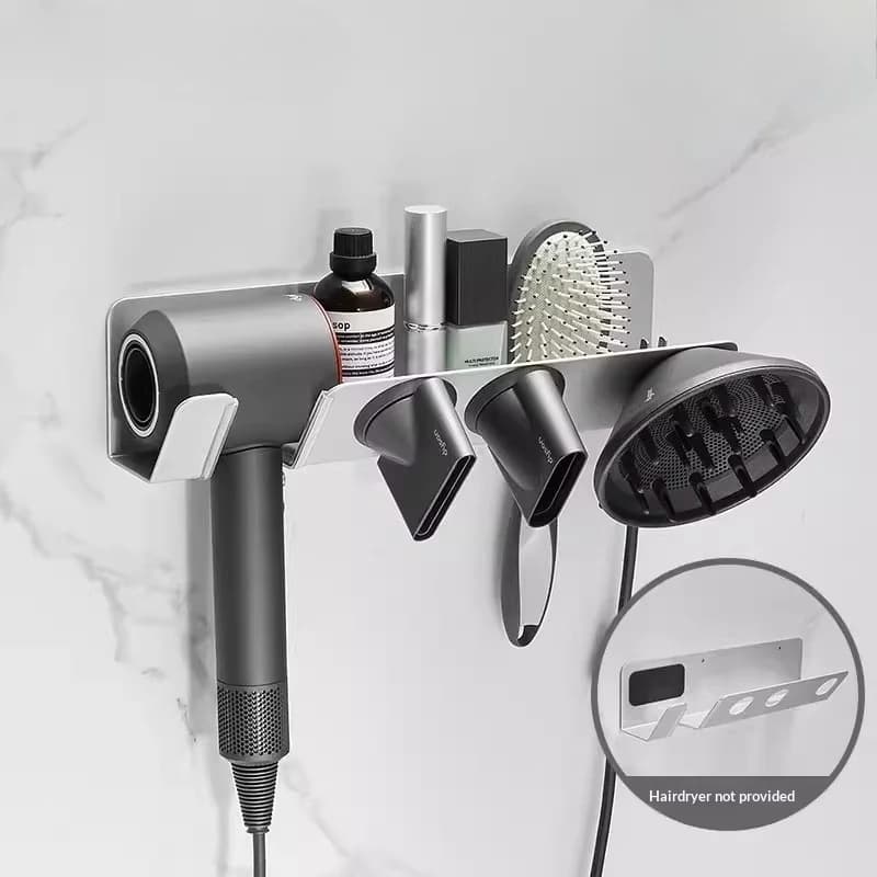Suitable for Dyson hairdryer holder, clothes rack, bathroom storage, wall shelf
