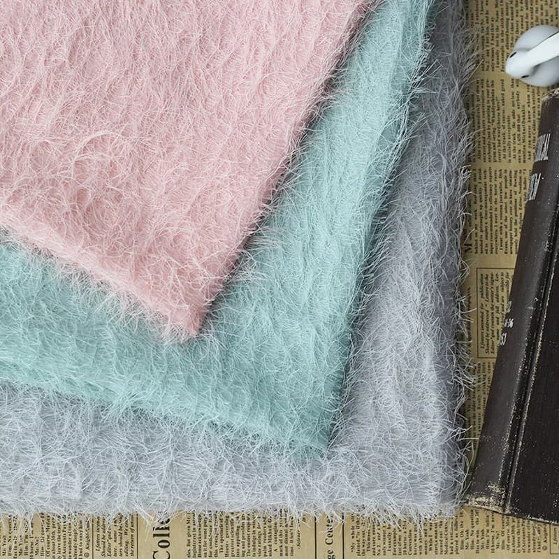 1Yard 150Cm wide Bird Nest Velvet Fuzzy Yarn Fabric Devore Chiffon Fringe Women Fashion Dress Cloth Material