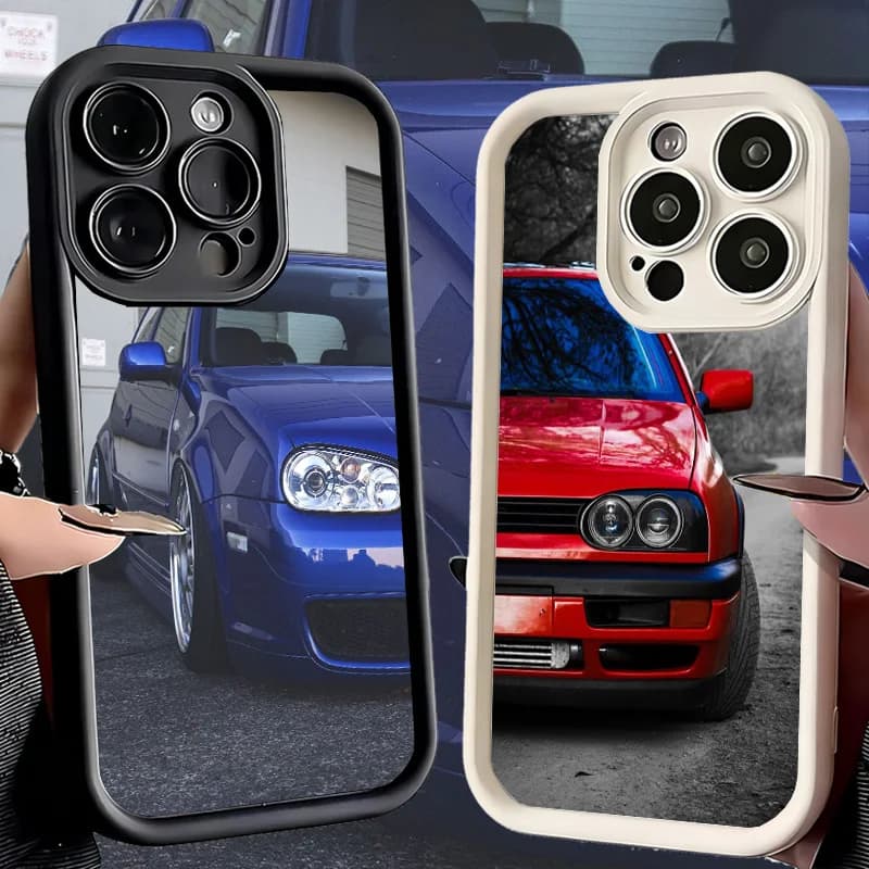 Cool Golf Car MK3 MK4 MK5 Phone Case for iPhone 16 17 Air 16E 15 Pro Max 14 Plus 13 12 Mini Capa Soft Shell Silicone Funda