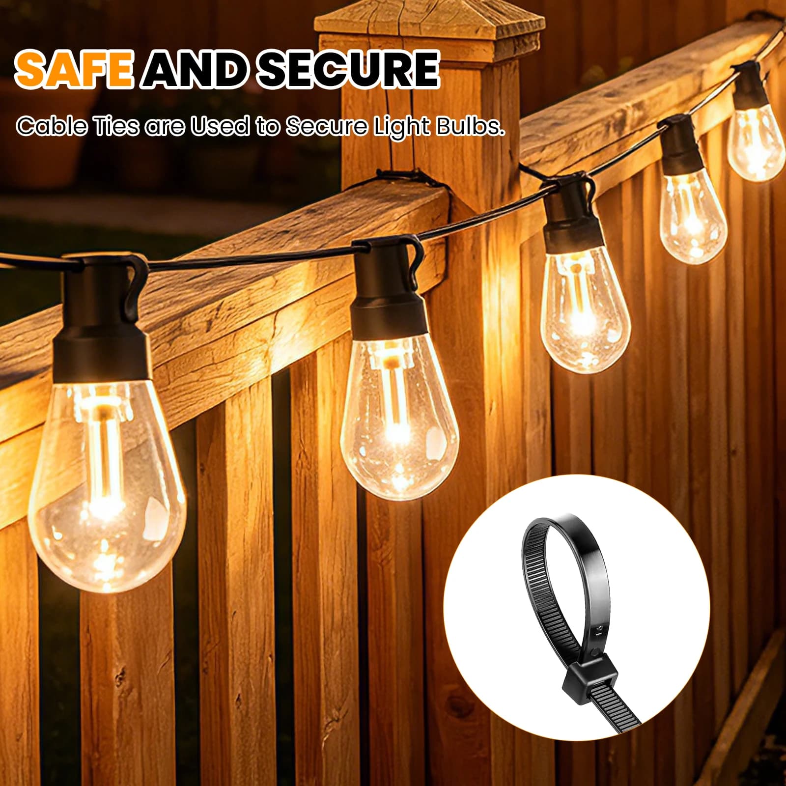 9M 15M 30M 45M 60M Outdoor Garland Light String Shatterproof LED Bulbs Warm White IP67 Patio Garden Party Camping Decor Lamp