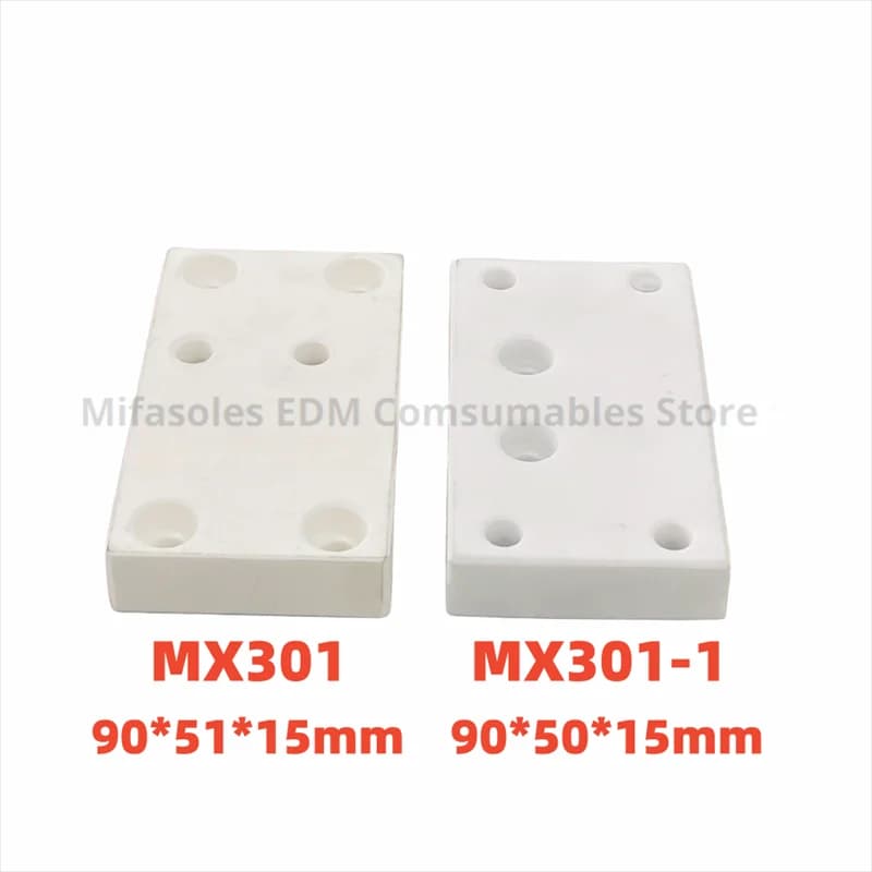 Parti per elettroerosione Piastra isolante superiore MX301 Scheda isolante in ceramica 90x50x15Tmm per macchina per taglio a filo CNC serie MAXI