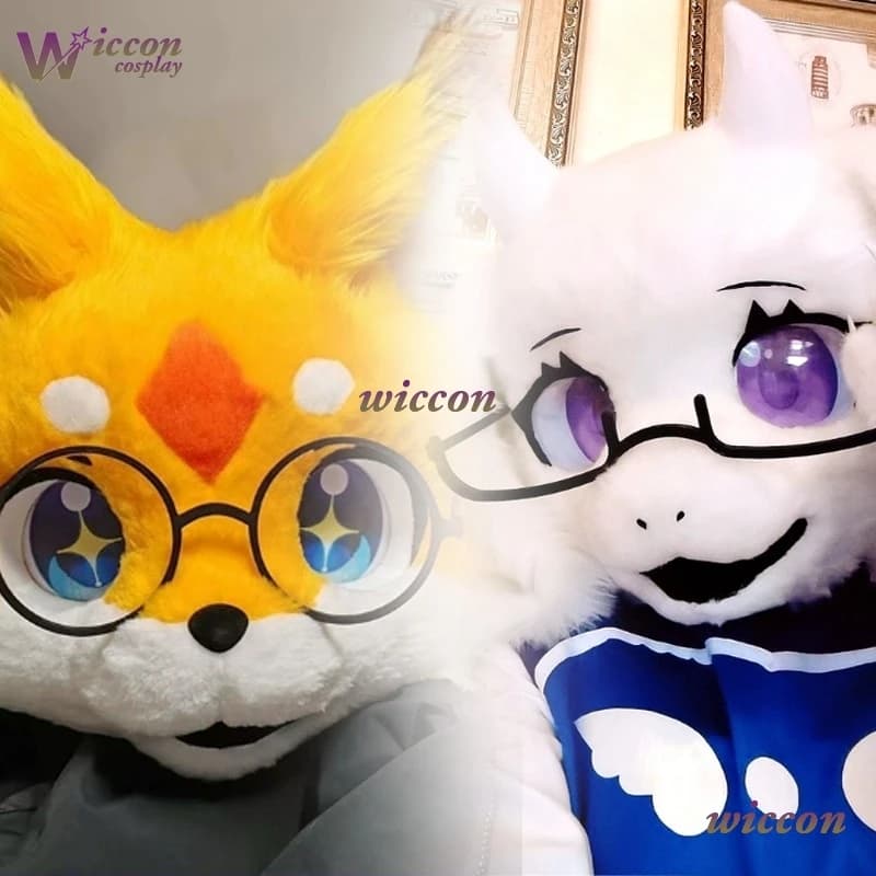 OHaYo 25cm Glasses Fursuit Accessories Kigurumi Mask Furry Only Glasses Base Kig Halloween Kemono Fox Cat Dog Rabbit Glasses