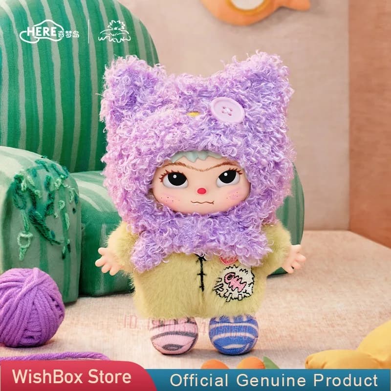 Wakuku V4 Handmade World Series Vinyl Plush Blind Box Toy Cute Action Anime Figure Backpack Pendant Doll Birthday Holiday Gift