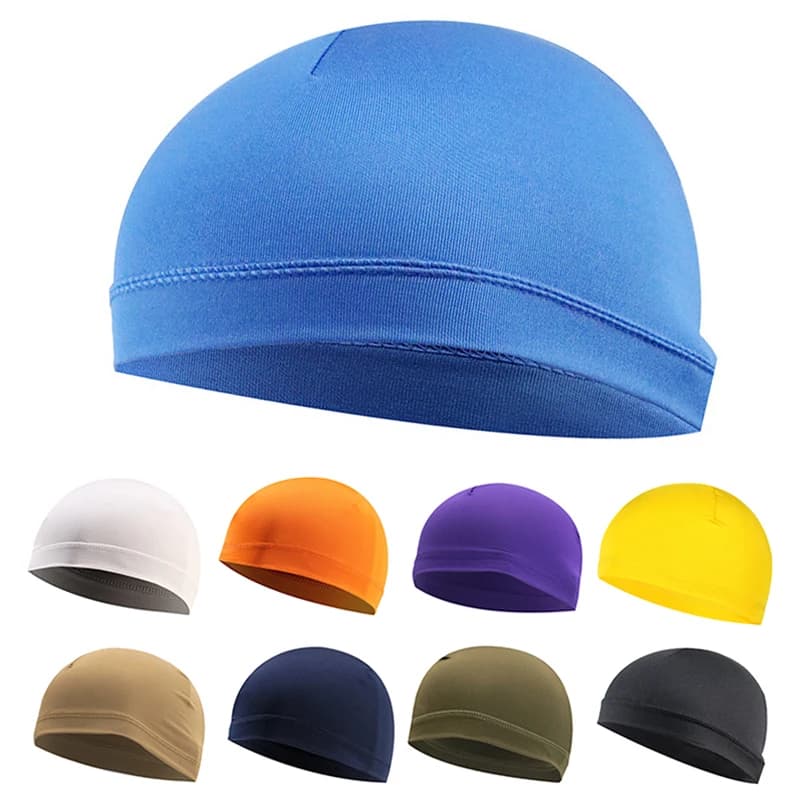 Berretto da donna traspirante per il sudore ad asciugatura rapida da uomo, berretto da ciclismo con teschio, bandana, fodera per casco, per lo sport all'aria aperta