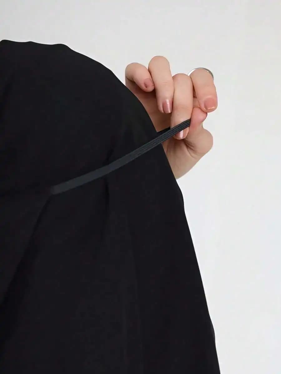 Velo da donna in chiffon tinta unita elasticizzato per l'uso quotidiano, eventi e feste
