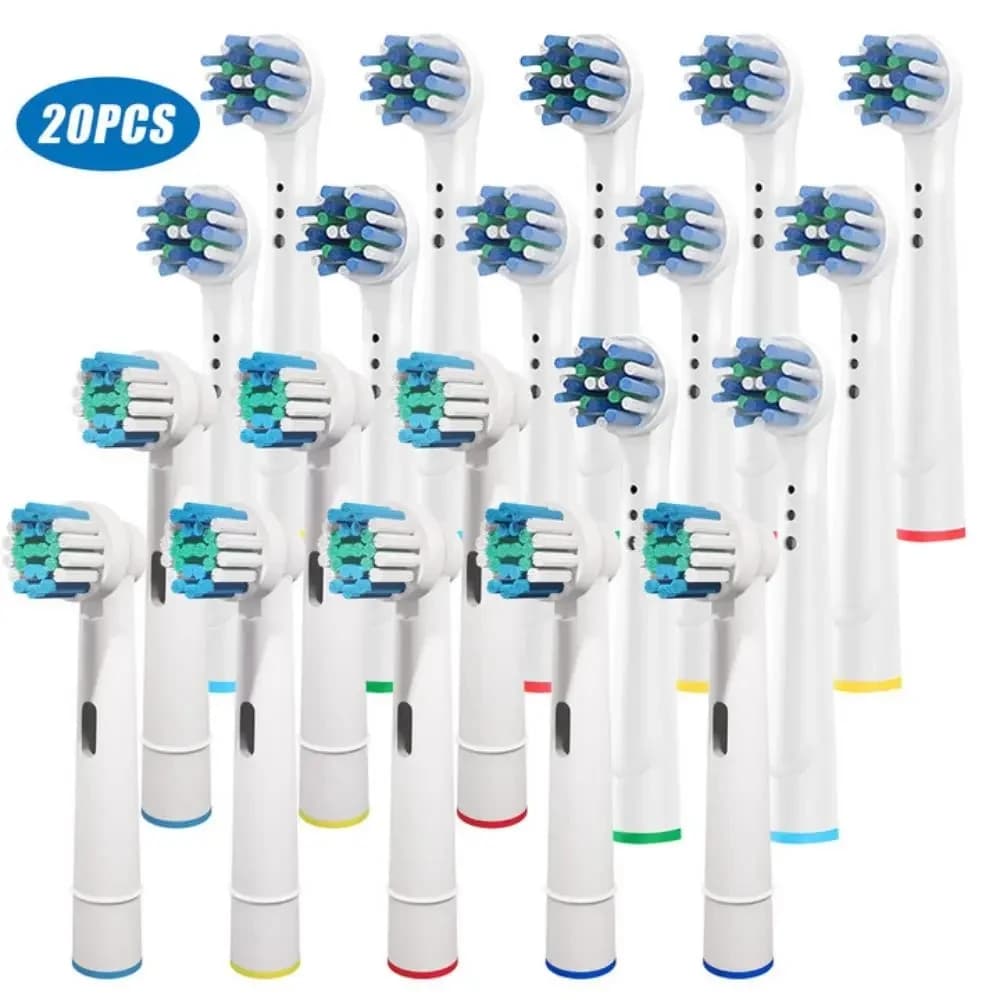 20-piece electric toothbrush heads compatible with Oral B Braun 12 Cross Action 8 clean oral precision spare heads B