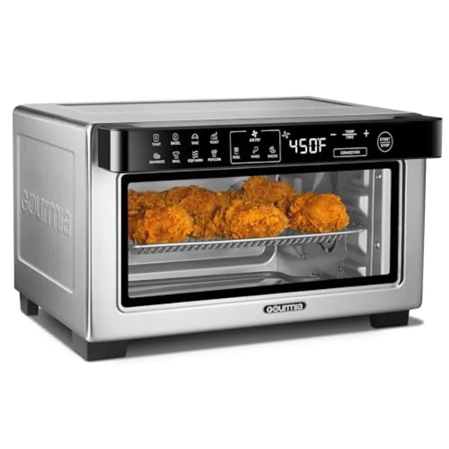Forno Tostapane Digitale con Funzione Convezione, 4 Fette, 3 Posizioni Ripiano, 12 Programmi Preimpostati: Toast, Bagel, Cuocere, Arrostire, Grigliare, Disidratare