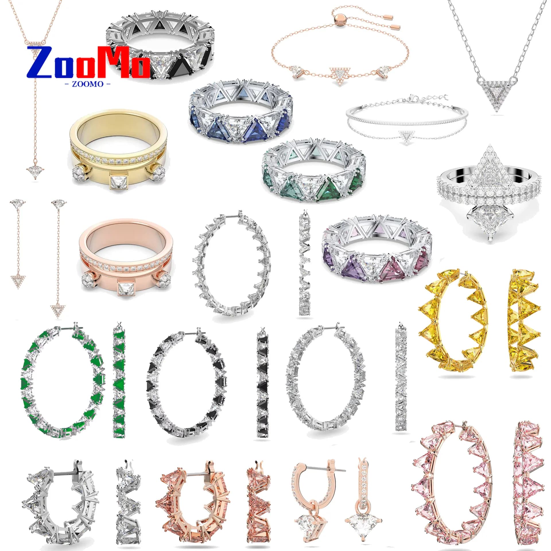 2026 new Charms Geometric Earrings High-quality Necklace Geometric Bracelet Rings Romantic Gifts for Women