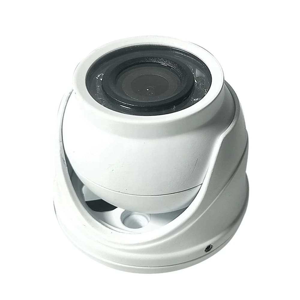 Telecamera di monitoraggio a cupola interna bianca per visione notturna AHD 1080P IR per autobus per camion auto