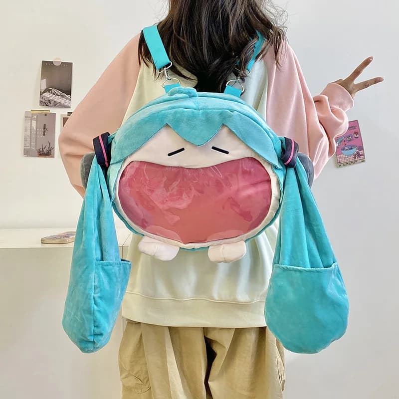 Borsa a tracolla anime Hatsune Miku 2026, nuovo zaino in peluche, borsa a tracolla a cartone animato, borsa per studenti, regalo di Natale e compleanno per ragazza