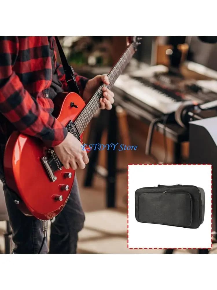 G6DE Guitar Effects Unit Carrying Bag with Dedicated Pick Holder Slots Compact Travel Friendly Design Polyester Texture