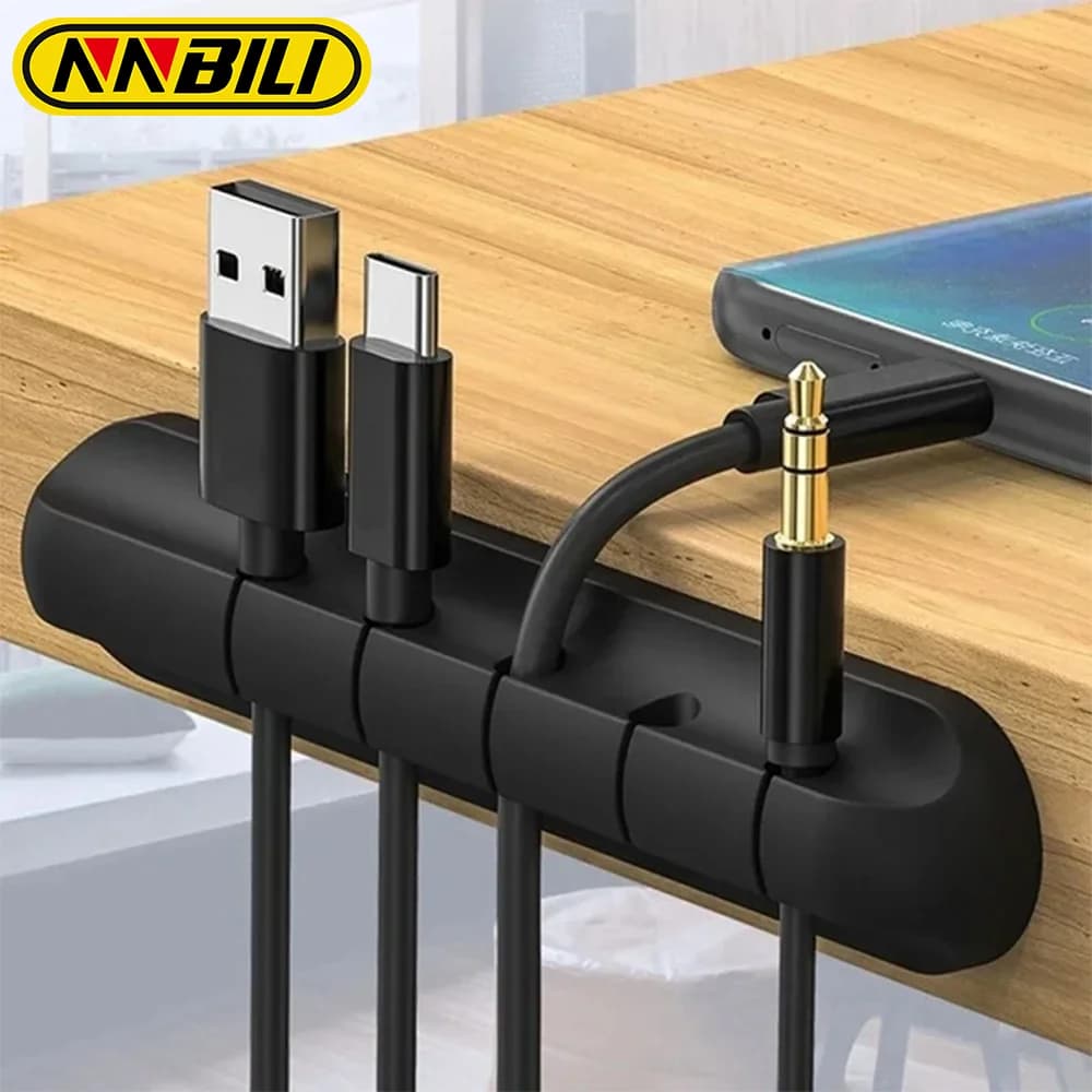 Cable Clip Cable Organizer Clip for Silicone USB Winding Management Autoadhesive for Mouse, Keyboard, Headset