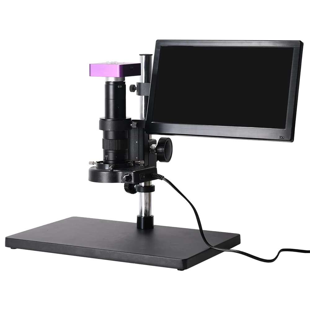 Kit microscopio video industriale digitale con obiettivo 180X da 11,6 pollici HD 51MP per saldatura di riparazioni mobili