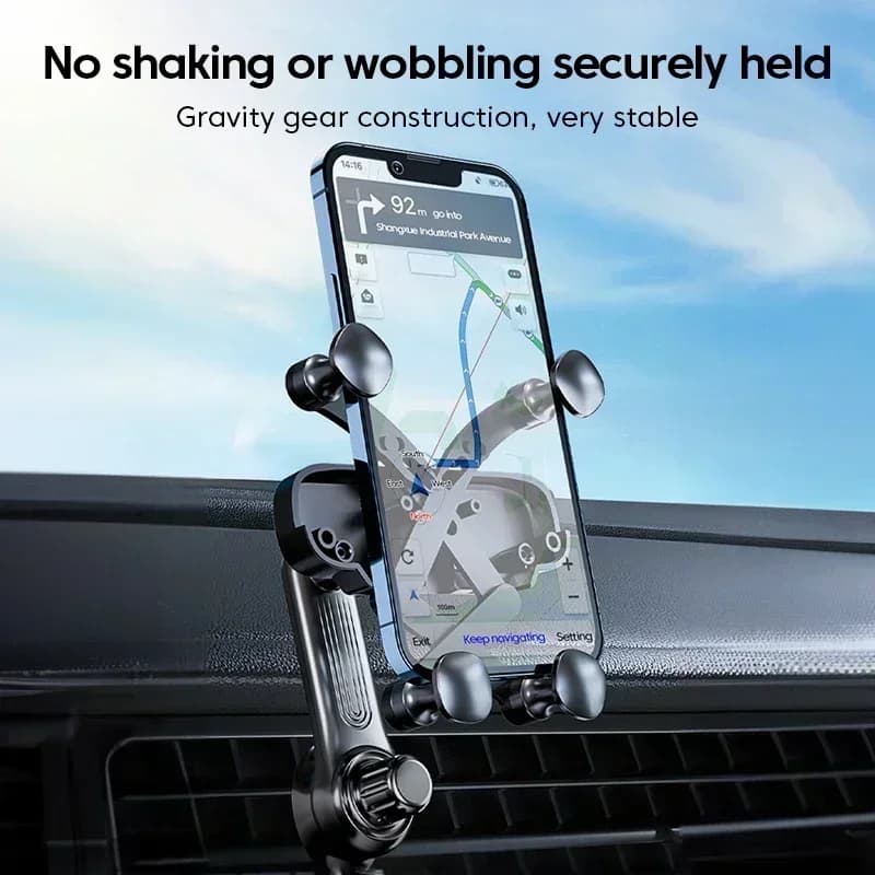 NEW Gravity Car Phone Support ABS Phone Support Mobile Phone Support GPS Phone Support Air Grips Clip Holder Extension Rod Car Kit
