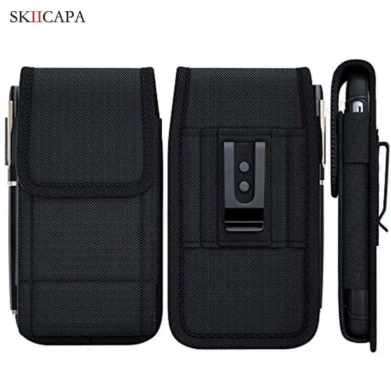 Marsupio con Clip da cintura per Samsung Galaxy S24 Ultra Flip Cover custodia universale per telefono fondina in tessuto Oxford per Samsung A05 A05S A15