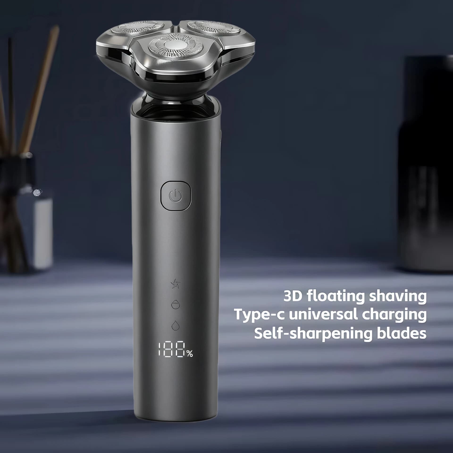Men's Electric Razor, Advanced Shaving Machine, Waterproof, For Dry and Humid Shaving, Trimmer for Barba