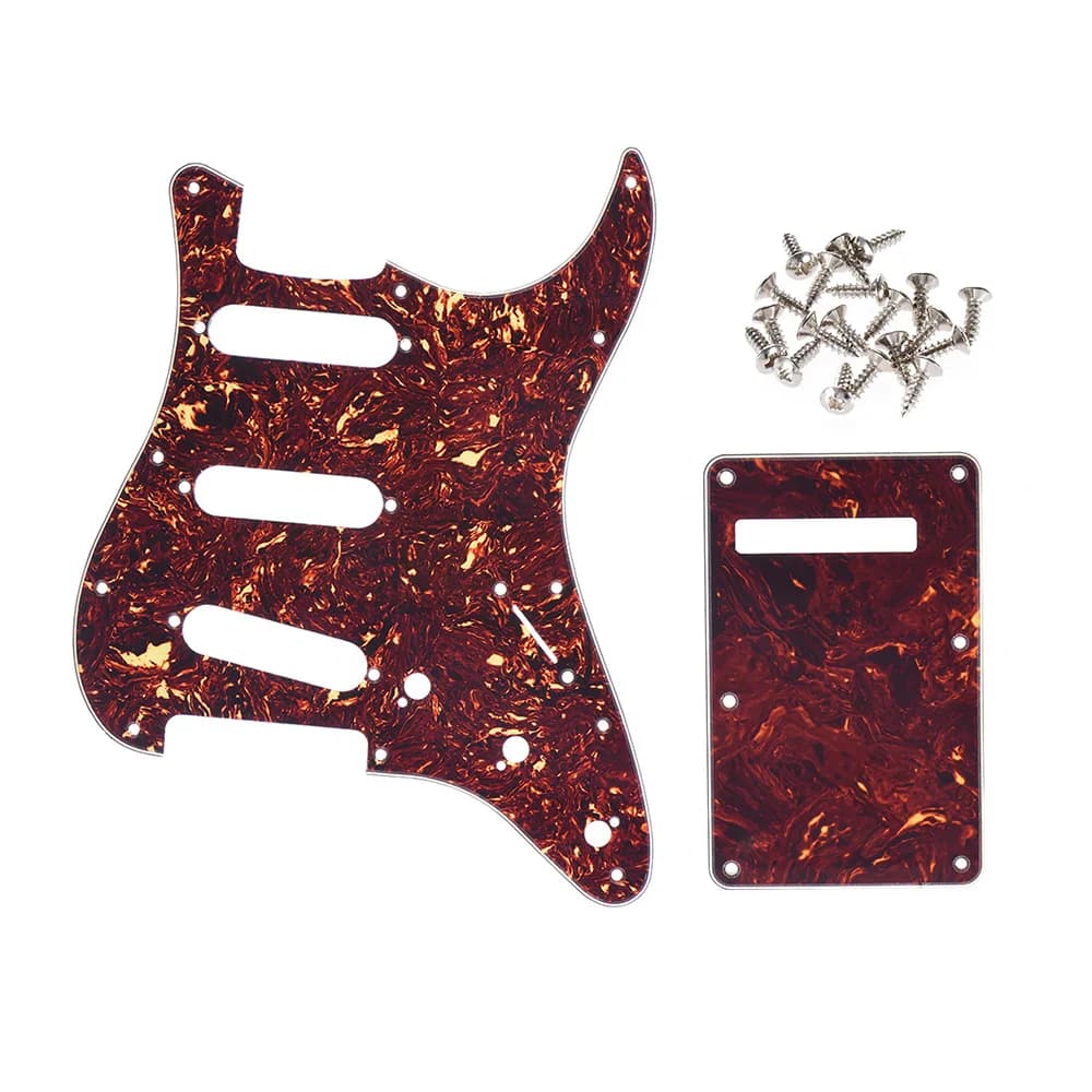 Tortoise Red Guitar Pick Guard piastra posteriore con viti da 20 pezzi per chitarra elettrica stile Stratocaster Strat