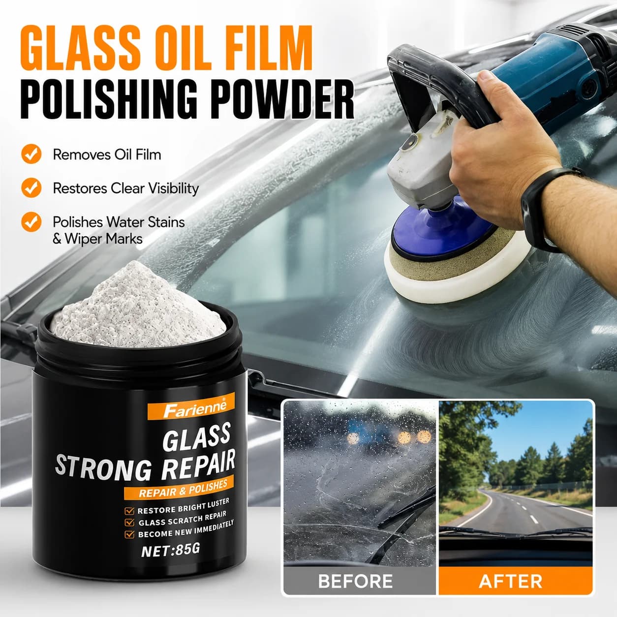 NEW Super glass polishing powder|Restore glass clarity|Polishing for brightness|Glass scratch repair powder|Nanoscale scratch