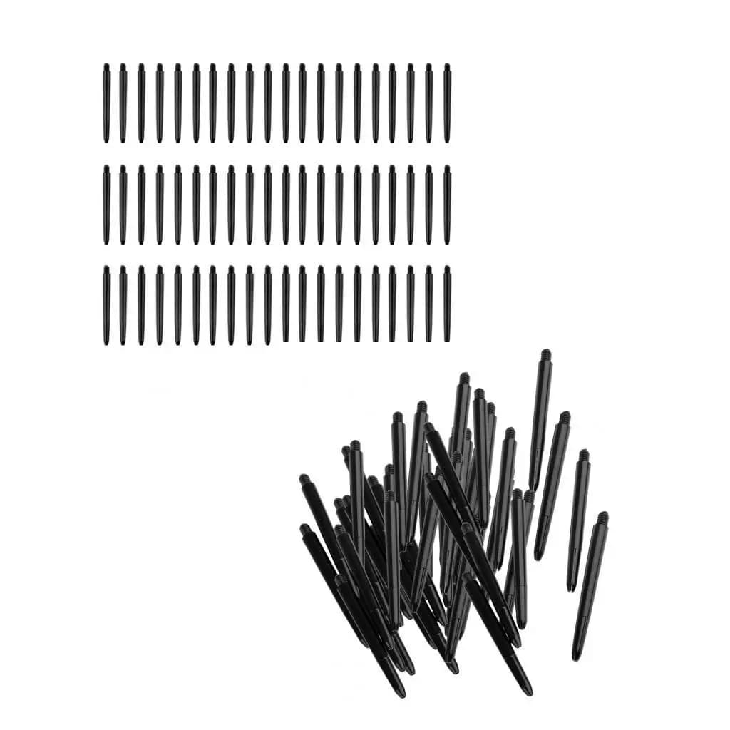 4.5mm Ultralight Plastic Dart Shafts 60 Piece Set Black Standard Stems for Dart Tip Plastic