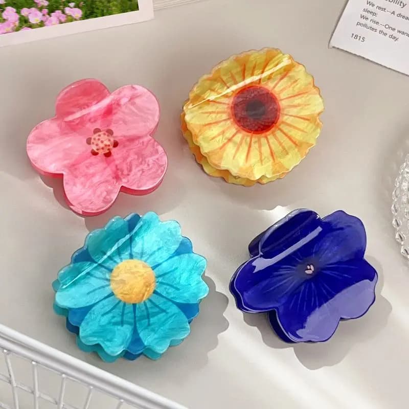 1 piece of spring flowers, sunflower hair accessories, hair clips, hair clips, horsetail clips, semi-tied hair, shark clips