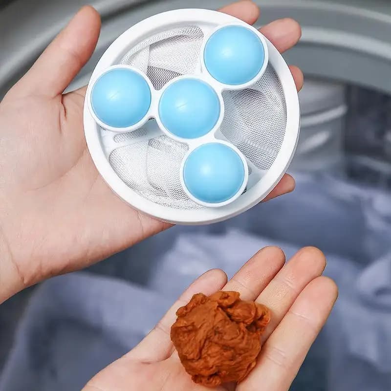 Sacchetto Riutilizzabile per Lavatrice, Sacchetti Filtranti per Raccogliere Sporco, Raccoglitore di Peli e Capelli, Strumenti per la Pulizia dei Vestiti, Pallina per Lavanderia