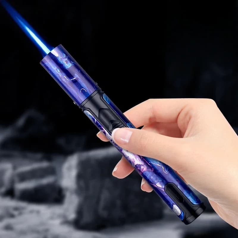 Honest Airbrush Jet Butane Candle Lighter Metal Gas Kitchen Flashlight Turbo Windproof Cigar Pipe Lighter Outdoor BBQ Gadgets