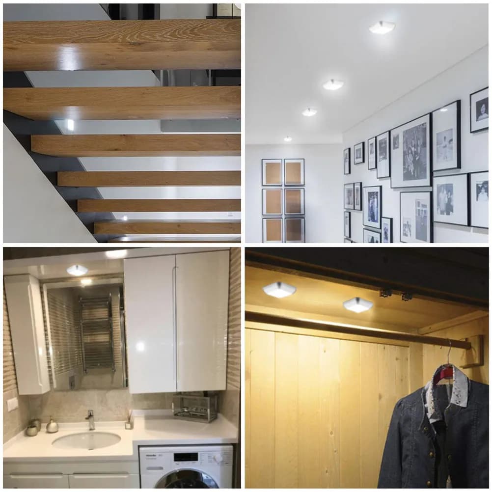 1Pcs Sensor LED Night Light Built-in Light Sensor Auto Day Night Detection Indoor Outdoor Closet Cabinet Corridor Stairway