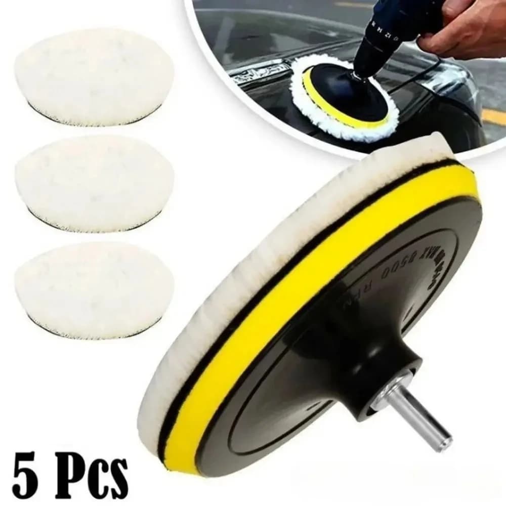 SET FROM 5 PEZZI PER LUCIDATURA, suitable for polishing pads, car wax sponges, polishing discs, wool wheels, polishing for the maintenance of the car paint.