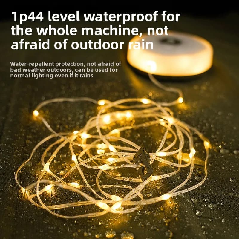Luci a stringa a LED ad energia solare - Lampada a tubo impermeabile per decorazioni natalizie da giardino
