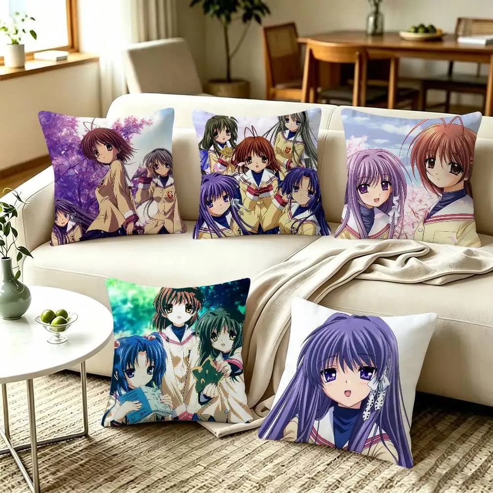 CLANNAD Game Anime Pillow Covers, Home Sofa Cushion Covers and Aecorative Custom