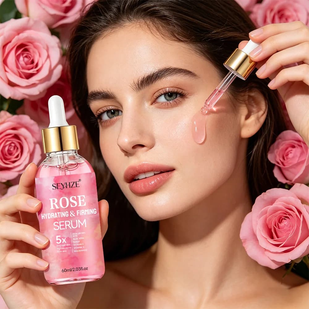 SEYHZE Day Night Hydrating Essence 40ml/60ml with Niacinamide Collagen Rose Extract Brightening Moisturizing Tightening Skin Tri