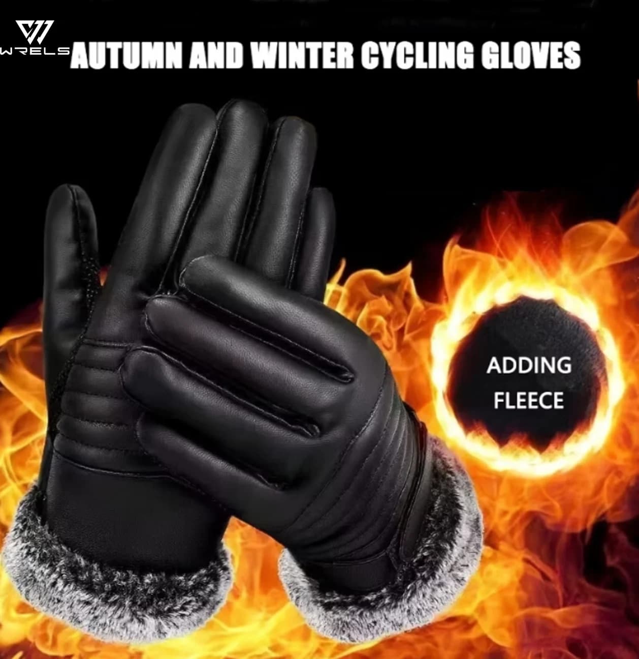 1/2/3Pairs Winter Leather Gloves Fashion Waterproof Driving Skiing Gloves Thermal Touch Screen Anti Slip Driving Skiing Gloves