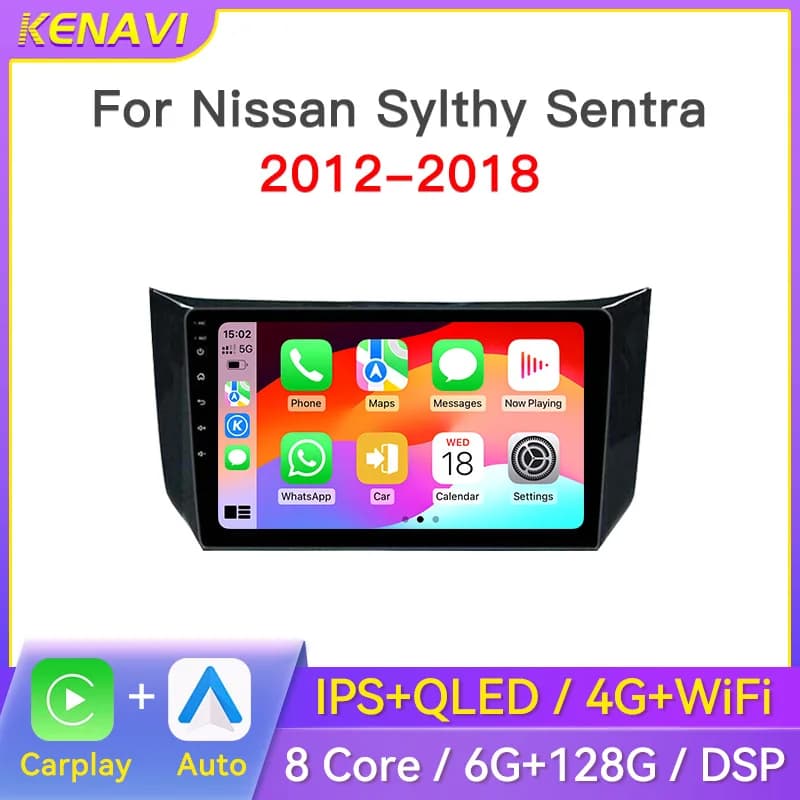 2 Din Android Car Stereo Radio Per Nissan Sylphy B17 Sentra 12 2012 2013 2014 2015 2016 2017 2018 Multimedia Video Player di Navigazione GPS Carplay Autoradio Unità Principale No DVD Con Schermo
