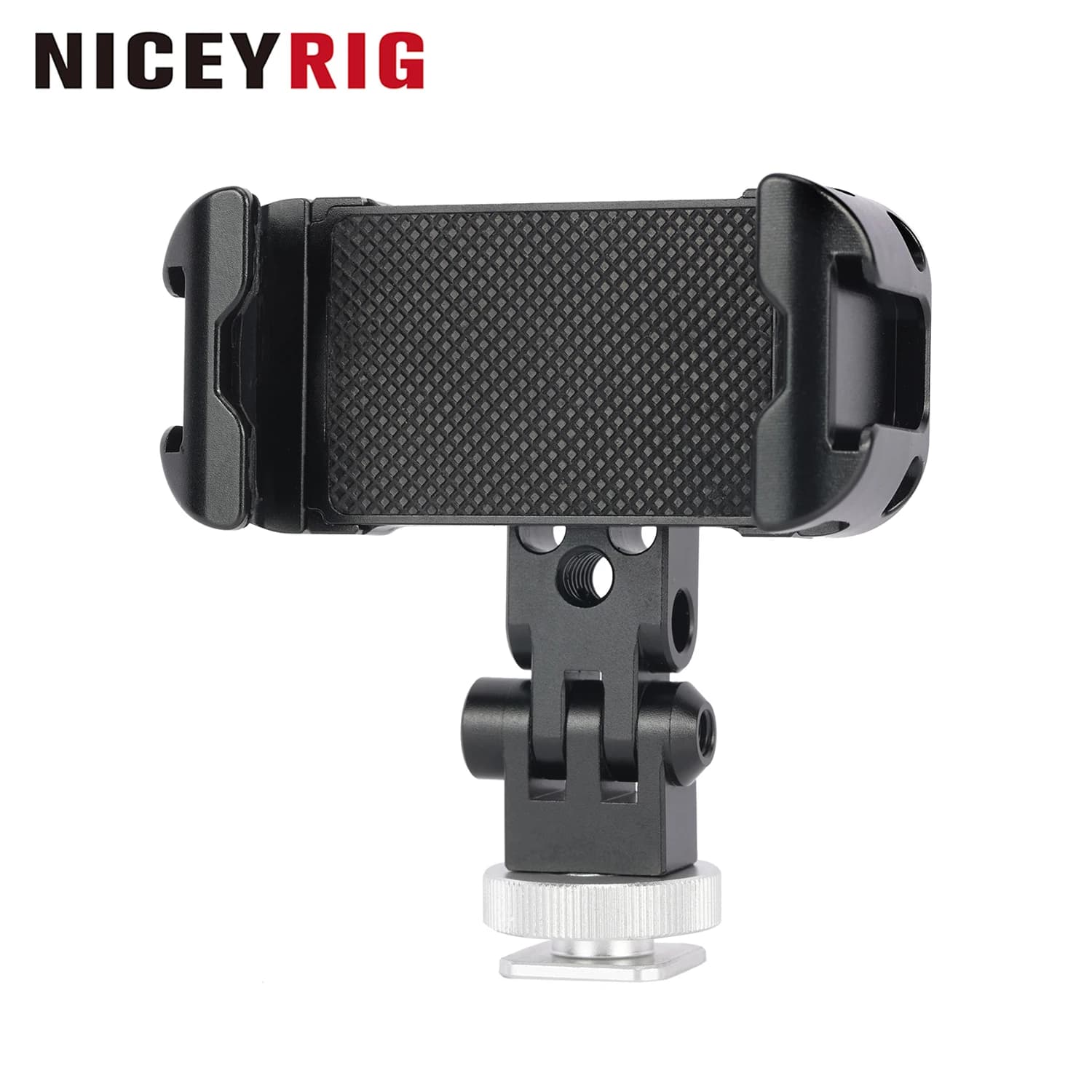 Supporto Treppiede in Metallo NICEYRIG per iPhone 16/15/14/13/12/11 Pro 6.1''/Pro Max 6.7'' e Smartphone Android per Vlogging e Video