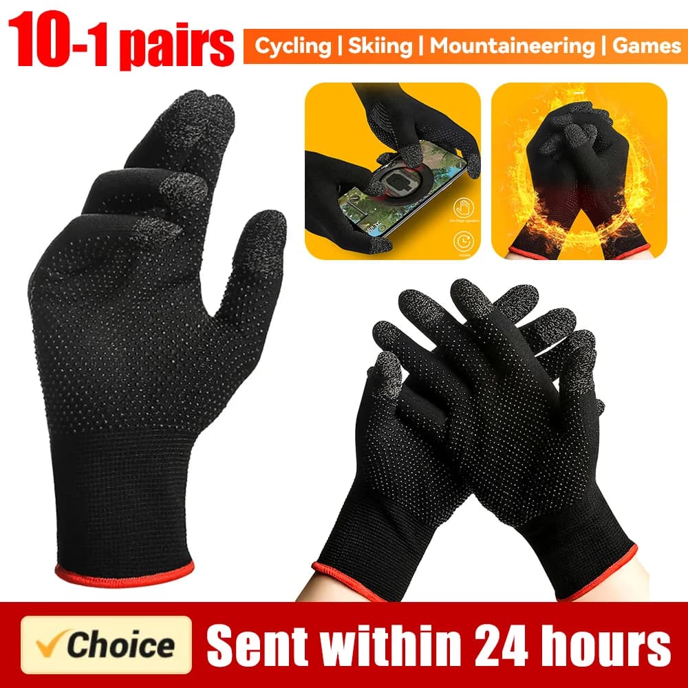 Guanti touch screen antiscivolo unisex Guanti caldi in maglia traspirante resistente al sudore per giochi telefonici Guanti da gioco sensibili al tocco