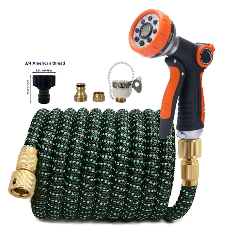 2026 Expandable Garden Hose Magic Flexible EU High Pressure Water Hose Car Wash Plastic Tube With Spray Gun For Watering Hose