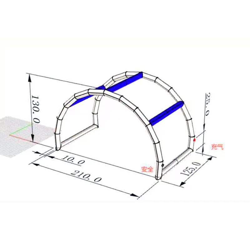 Tenda gonfiabile da campeggio esterna, parasole, protezione solare, tenda da tetto turistica antipioggia, tenda semicircolare