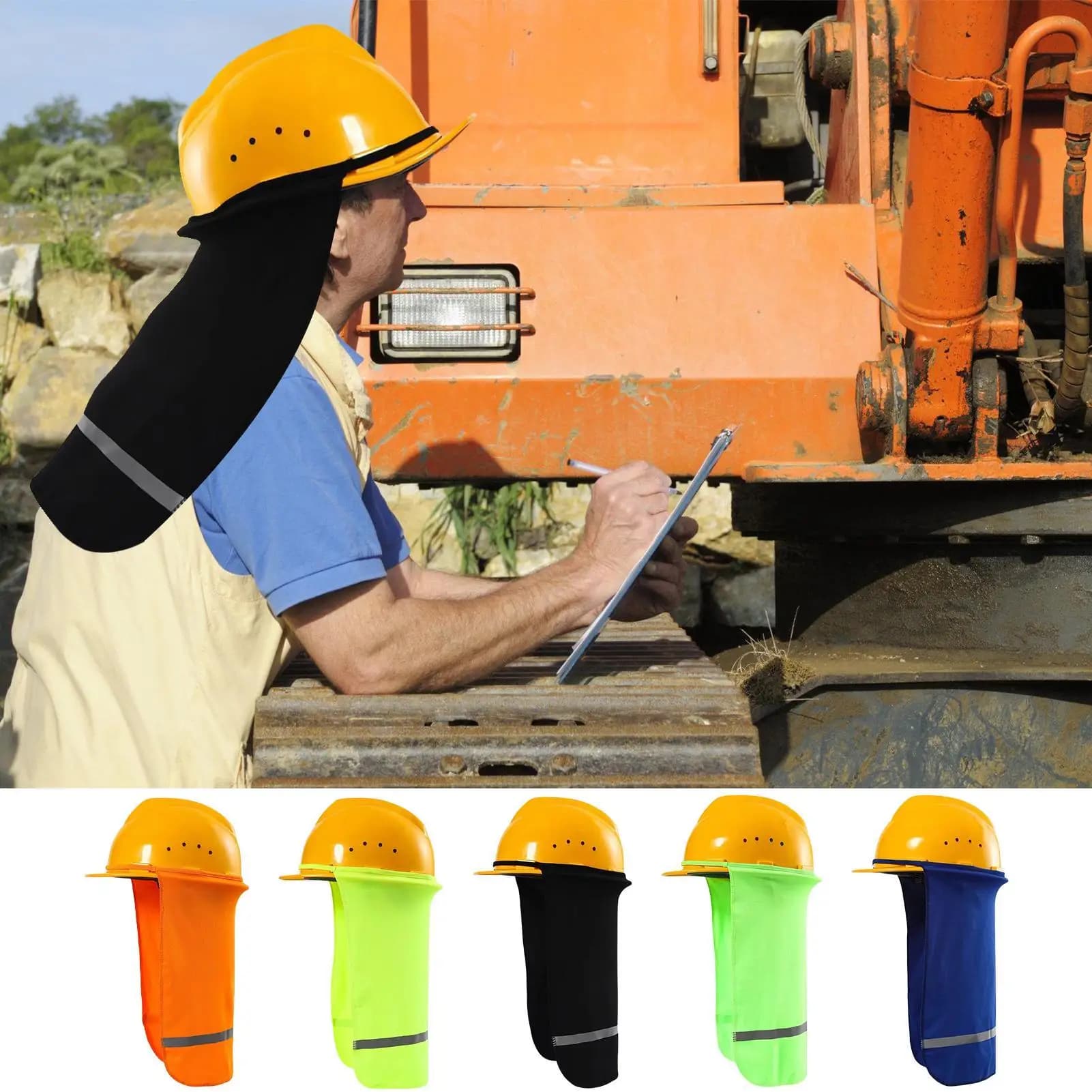 Hard Hat Sun Shade Cover Neck Shade Hard Hat Visor High Visibility Breathable Neck Protection Sun Protection Hard Hat Cover