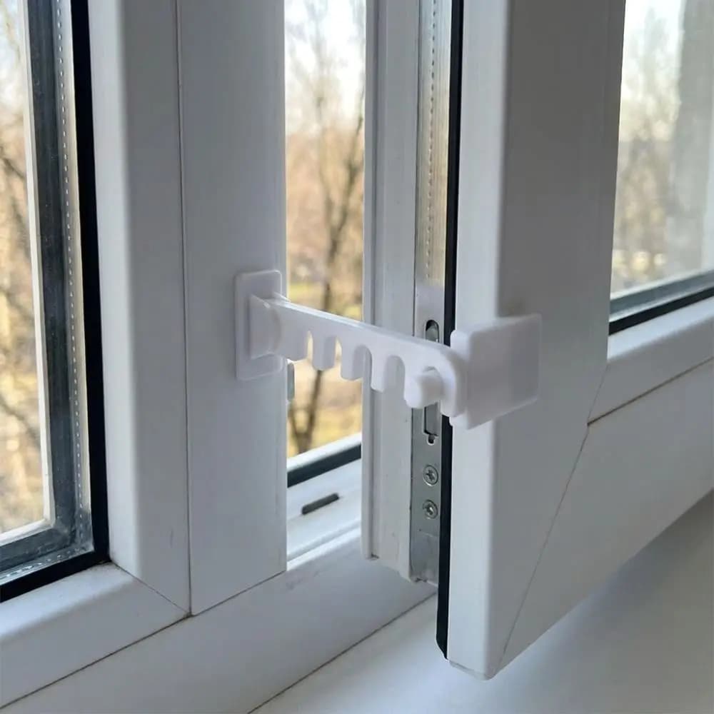 5 Gears Door Window Windproof Hooks 3D Printed Anti-Collision Window Restrictor Lock No-Drill Adjustable Window Wind Stopper