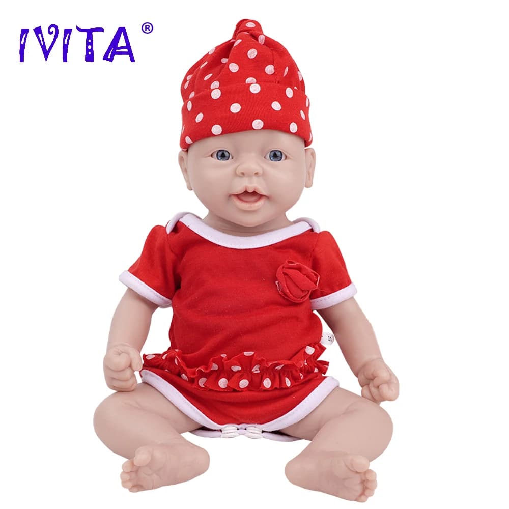 IVITA WG1555 Bambola Reborn in Silicone Pieno 100% da 14,56 Pollici, 1,65 kg, Realistica, Morbida, per Bambine, Giocattolo Fai-da-te, Regalo per Bambini