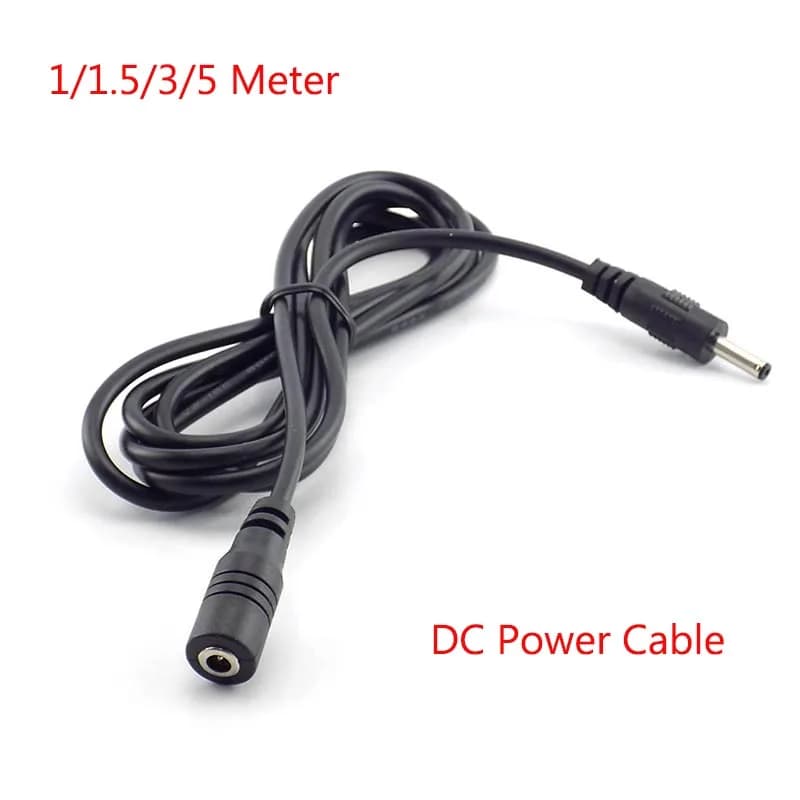 1/1.5/3/5 metri maschio femmina cavo di alimentazione cc prolunga 5V 2A adattatore cavo di alimentazione 3.5mm x 1.35mm connettore per telecamera di sicurezza CCTV
