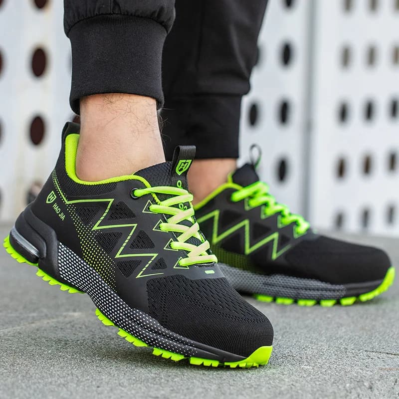 Lightweight Work Safety Shoes Men Women Indestructible Steel Toe Shoes Protective Safety Boots Breathable Security Work Sneakers