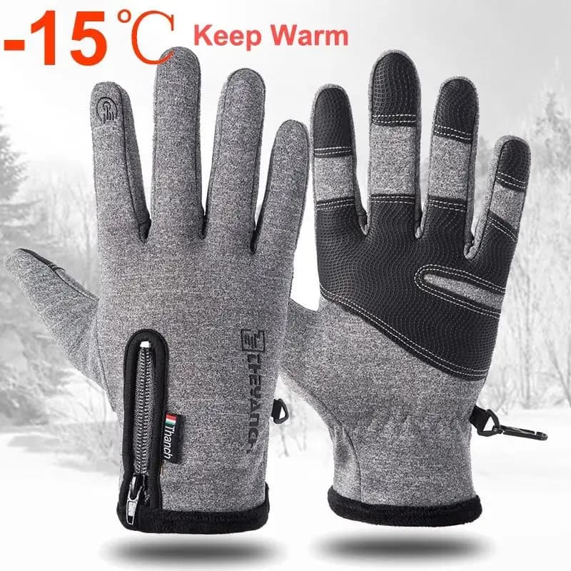 1 pair of gloves unisex touchscreen warm winter fingers for cycling bike ski camping outdoor hiking bike sport