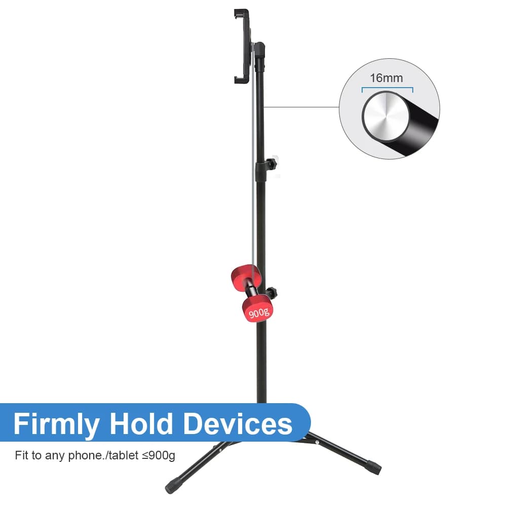 360-degree adjustable floor stand, supports 4.5-12.9-inch iPad/mobile phone/tablet, suitable for tablet phones and smart phones, flexible and easy to use