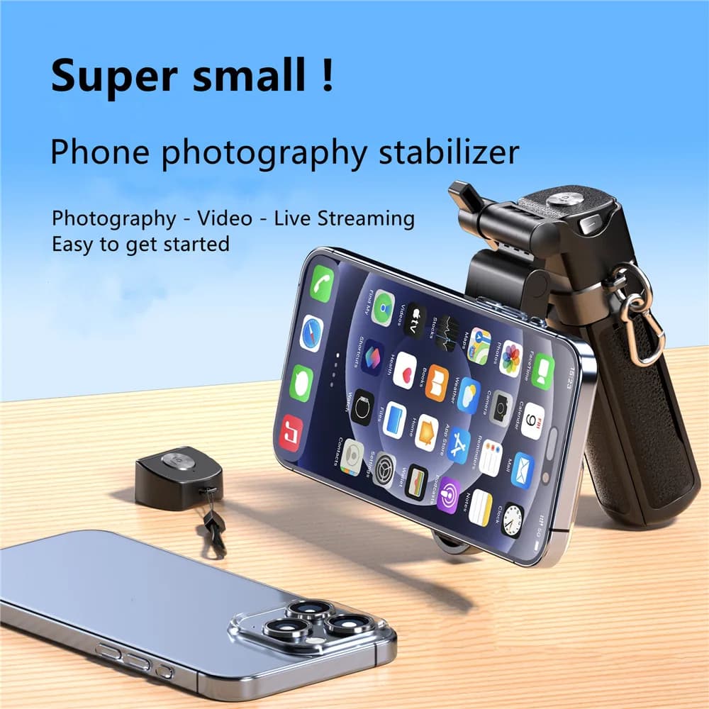 Treppiede per selfie 3 in 1 in alluminio leggero | Asta Telescopica Magnetica e Regolabile per Smartphone per Trasmissioni in Diretta