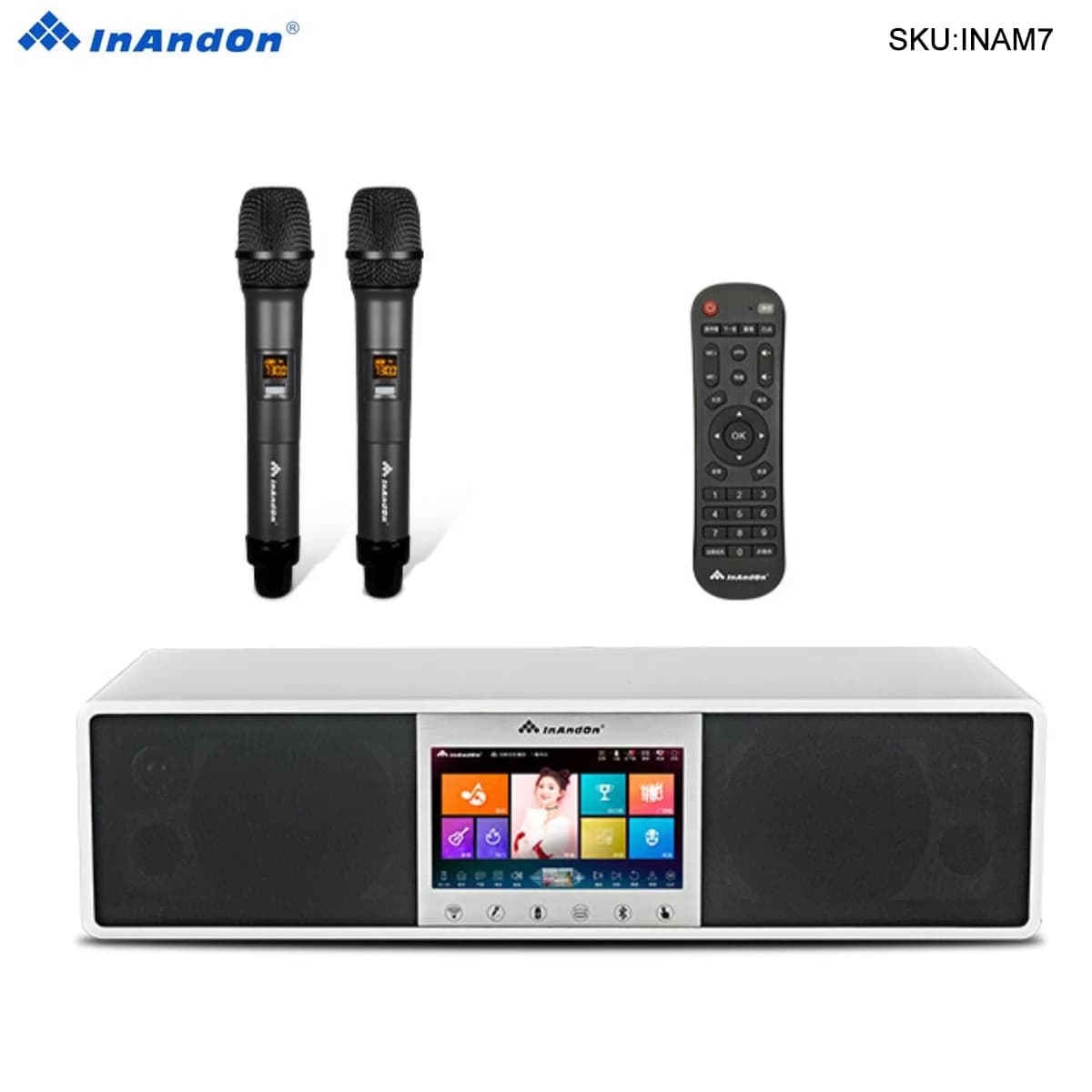 INAM7 InAndOn Music King Song Order Machine Home KTV Sound Set TV Echo Wall Karaoke All in One Machine Home