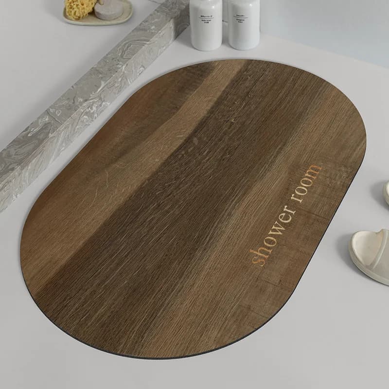 Super Absorbent Brown Bath Mat Quick Dry Bathroom Carpet Washable Non-Slip Bath Mats Rubber Backed Dirt Resistant Bath Rugs