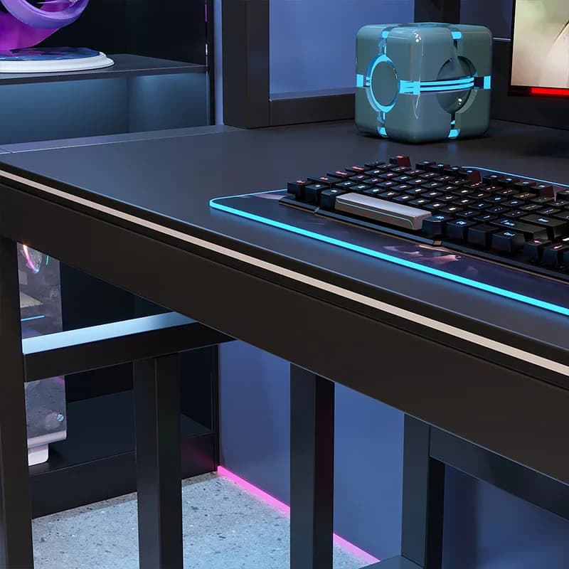 Set scrivania e sedia da ufficio, scrivania per e-sport, libreria per la casa, gioco per due persone e tavolo competitivo per risparmiare tecnologia